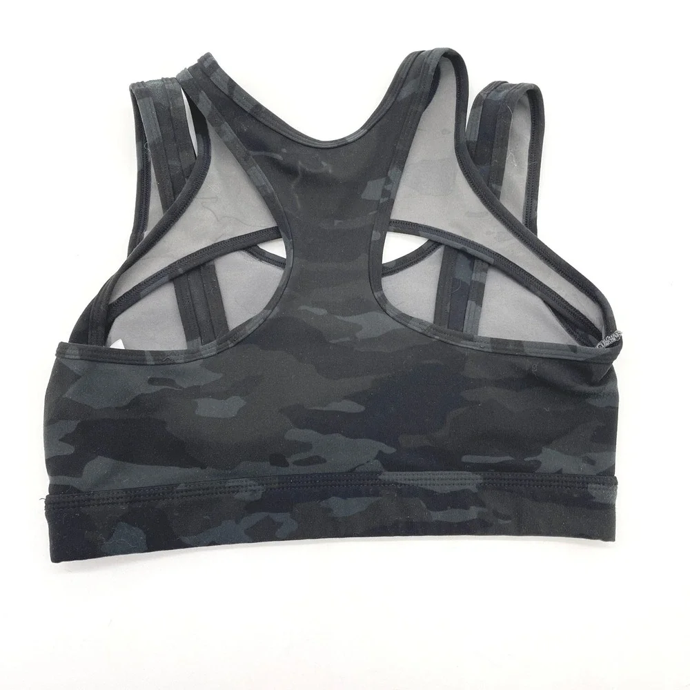 Alphalete Camo Sports Bra Womens Small Double Strap Racerback Athleisure Gym